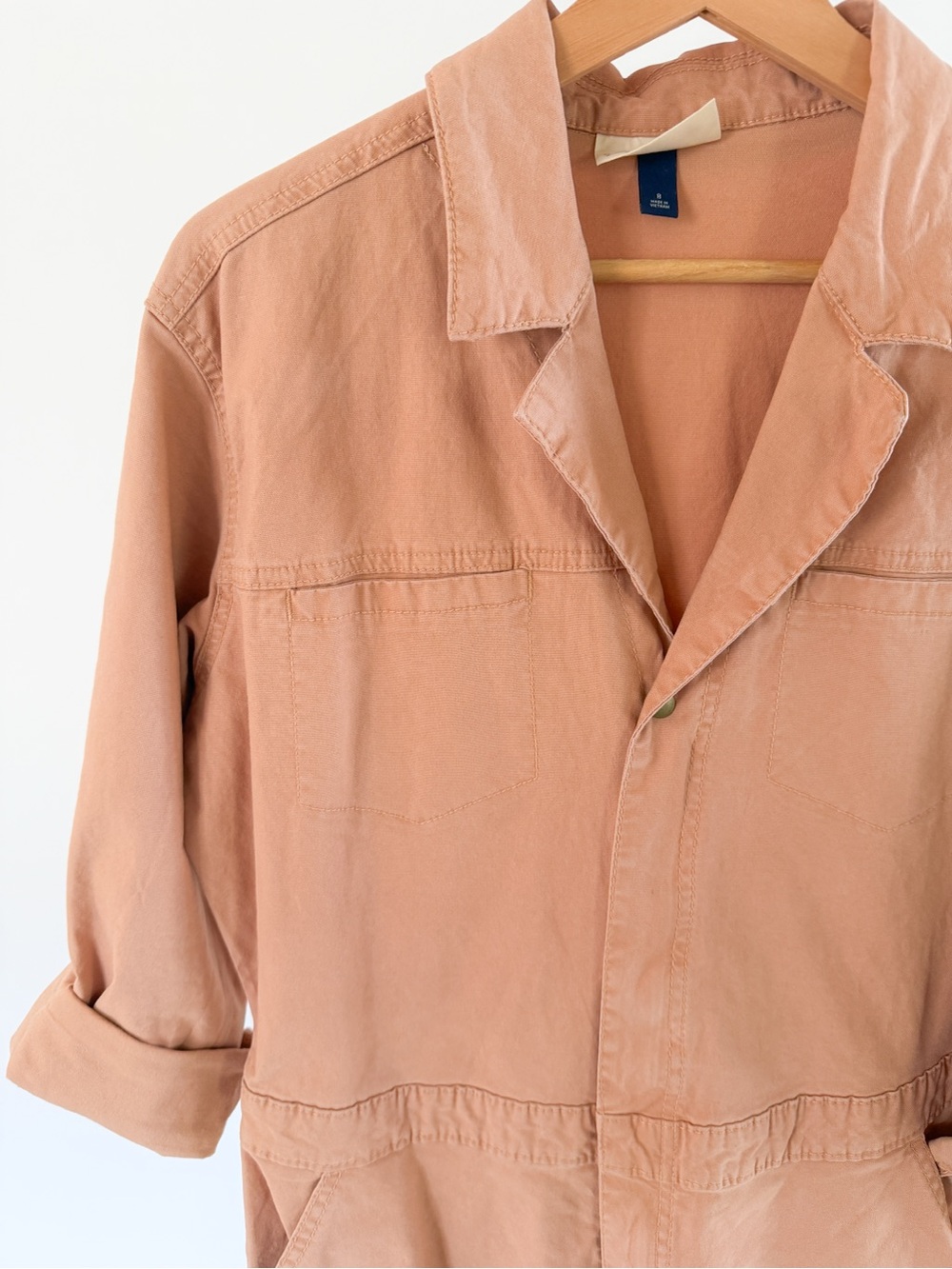 Universal Thread Long Sleeve Utility Boilersuit Jumpsuit - Clay/Tan- Size 8 - Picture 3 of 6